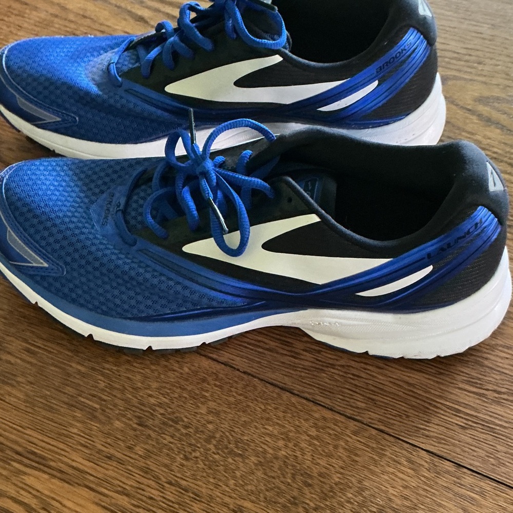 Brooks Launch 4 Athletic Sneakers Shoes Men’s size 11.5 Blue Black - Picture 3 of 12